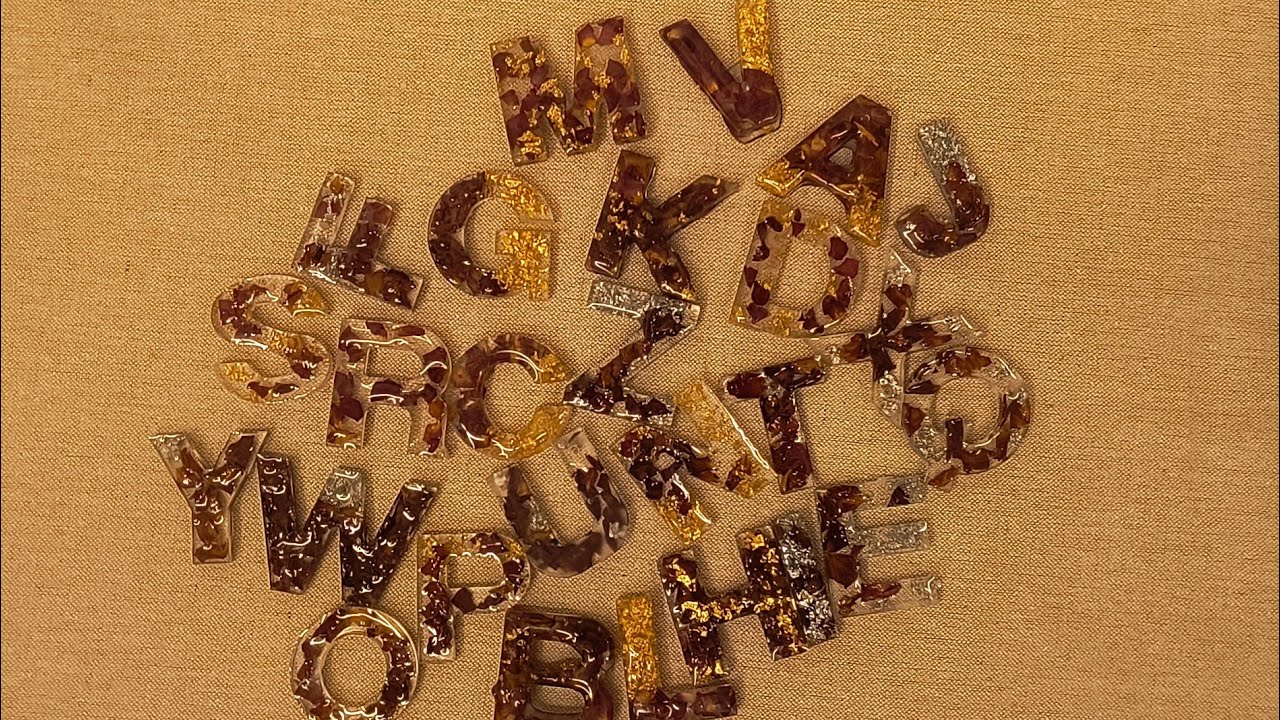 Resin Alphabet Letters with Dried Rose Petals | Satisfying Resin Art Process | Rangula Lokam