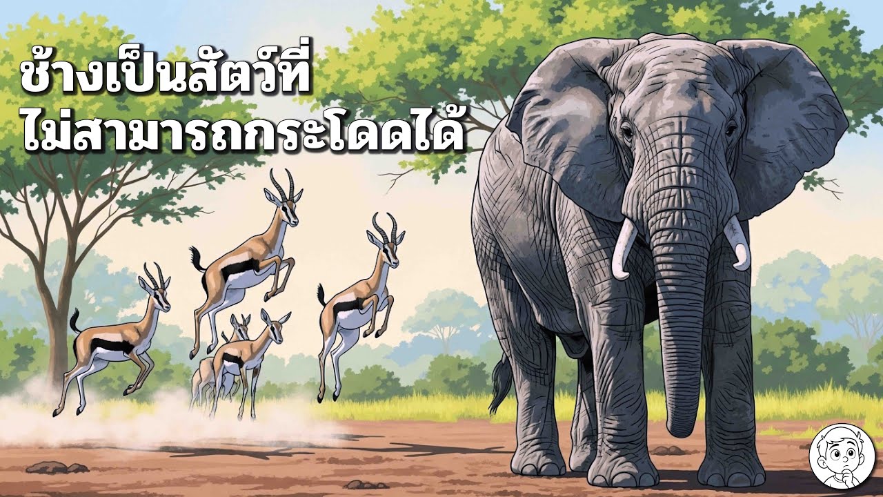 ช้างเป็นสัตว์ที่ไม่สามารถกระโดดได้ 🐘