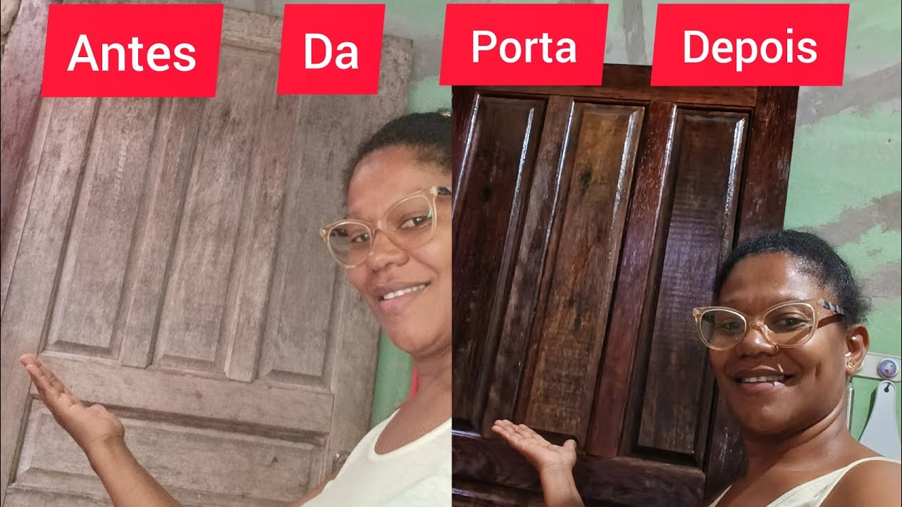 Veja o antes e o depois da minha porta da cozinha 