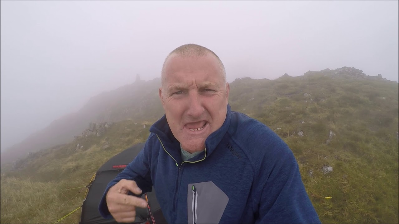 Windy Wild Camp on Place Fell Aug 2017