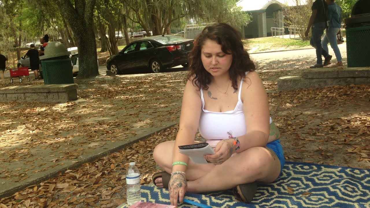 Jorge Chants Hare Krishna at Lake Ella and a Girl Tries Chanting Along