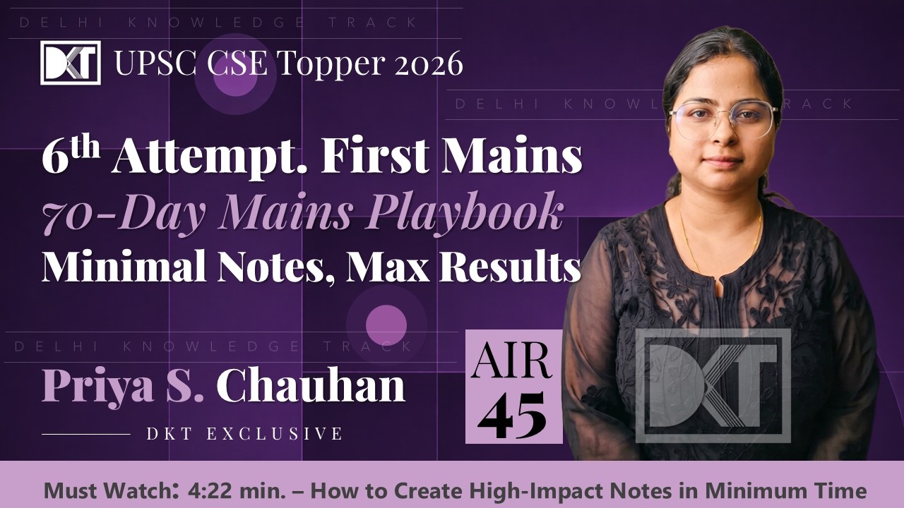 UPSC CSE 2025 AIR 45 | 6th Attempt में Rank 45 | Priya Singh Chauhan की Mains Strategy