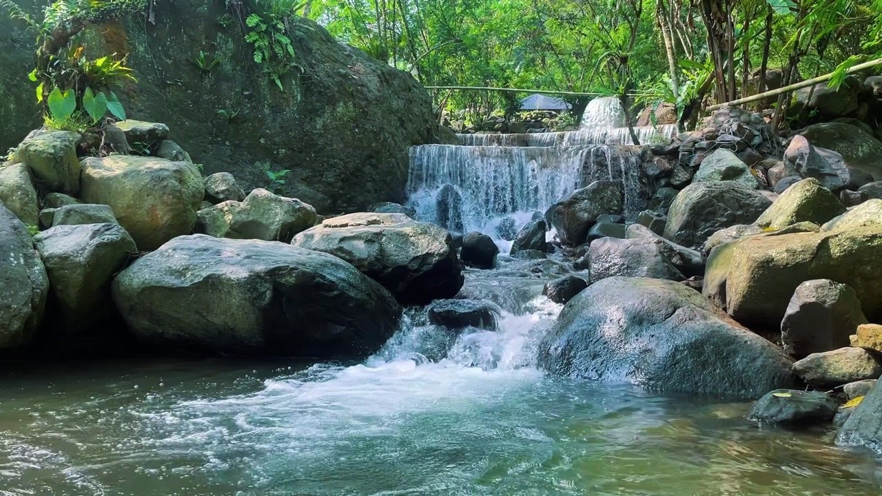 Soft River Flow Under Moonlight – ASMR Water Ambience for Calm, Deep Sleep