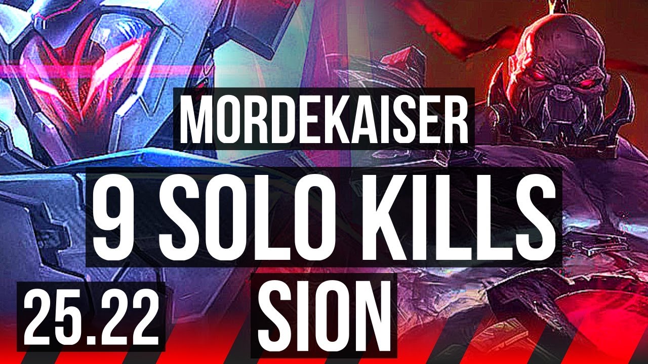 MORDEKAISER vs SION (TOP) | 18/2/13, 9 solo kills, 69k DMG, Legendary | KR Master | 25.22