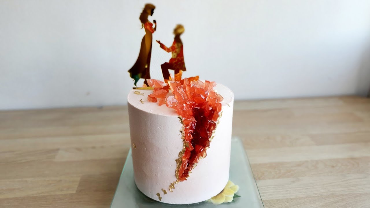 Géode cake façon snickers.