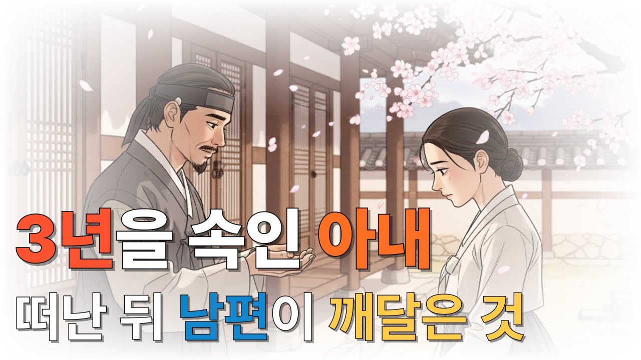 3년을 속인 아내, 떠난 뒤 남편이 깨달은 것 | 조선 야담