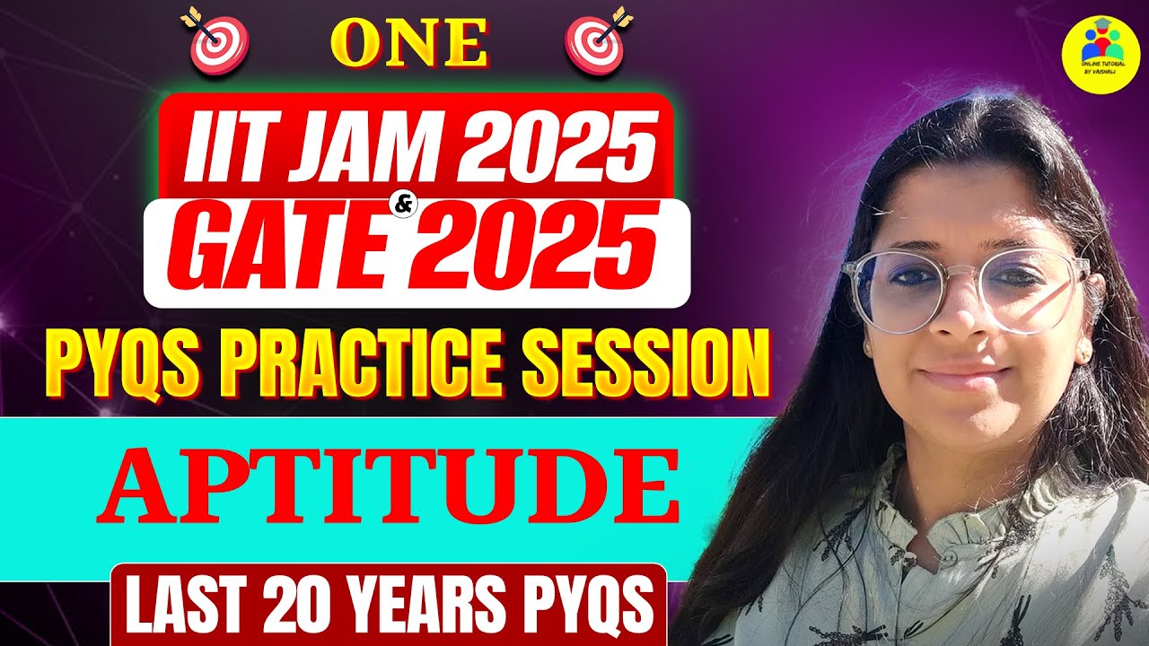 GATE/IIT JAM 2025 | Maths One Shot Revision | Aptitude Practice Question | By Vaishali Mam