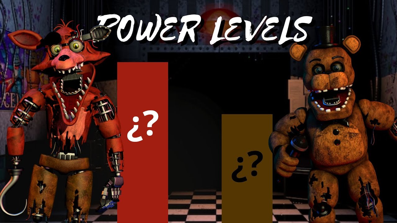 ¡POWER LEVELS DE FOXY vs FREDDY! - Power levels #2