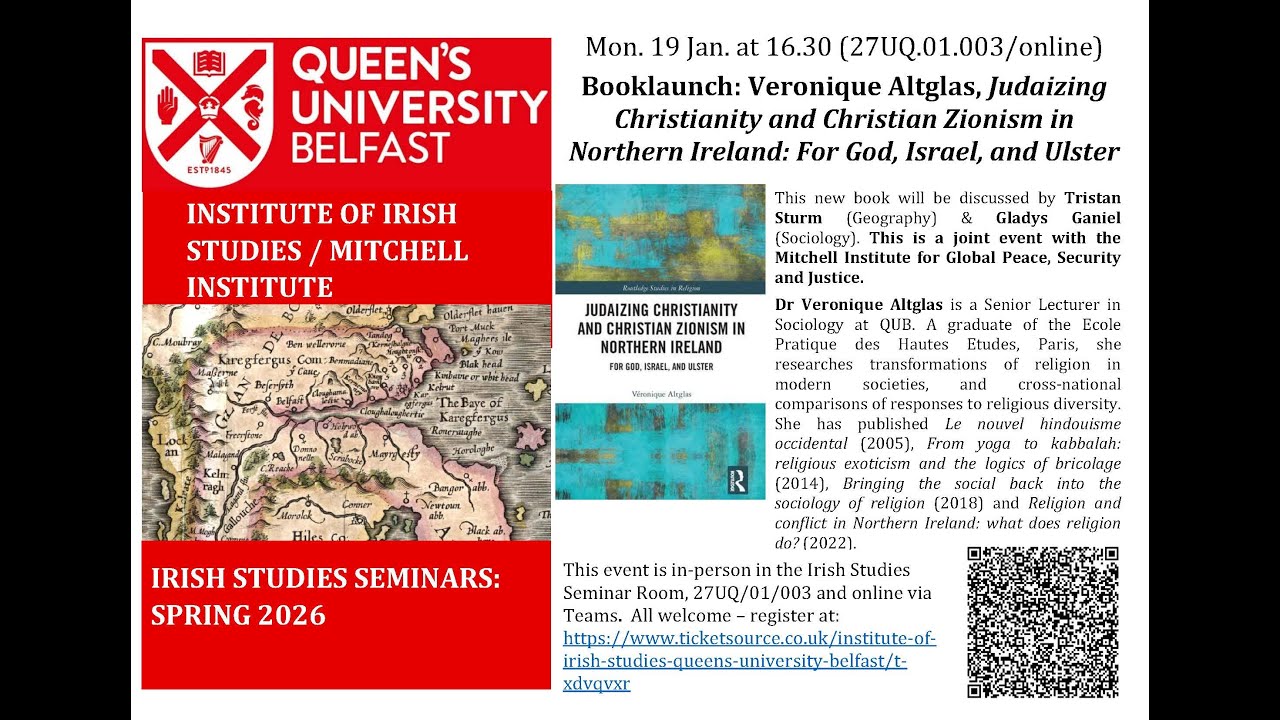 Irish Studies Booklaunch: Veronique Atlglas 19.1.26
