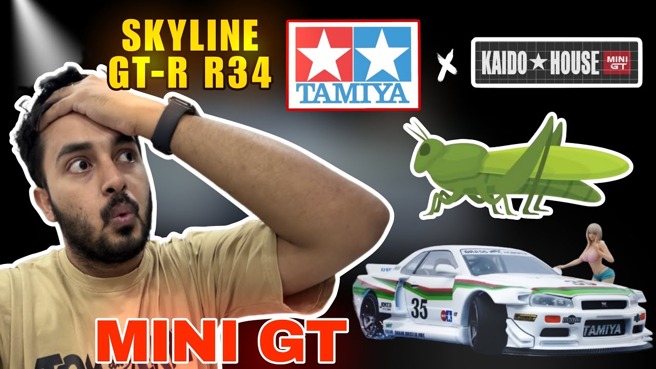 MOST HYPED GrassHopper is here!😍🔥 Tamiya x KaidoHouse MINI GT R34 GTR 