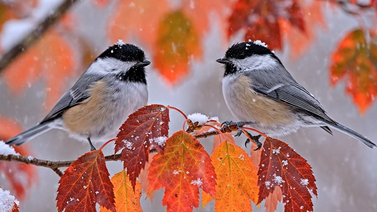 Serene Snowy Hideaways | Gentle Winter Birds for Stress Relief and Healing