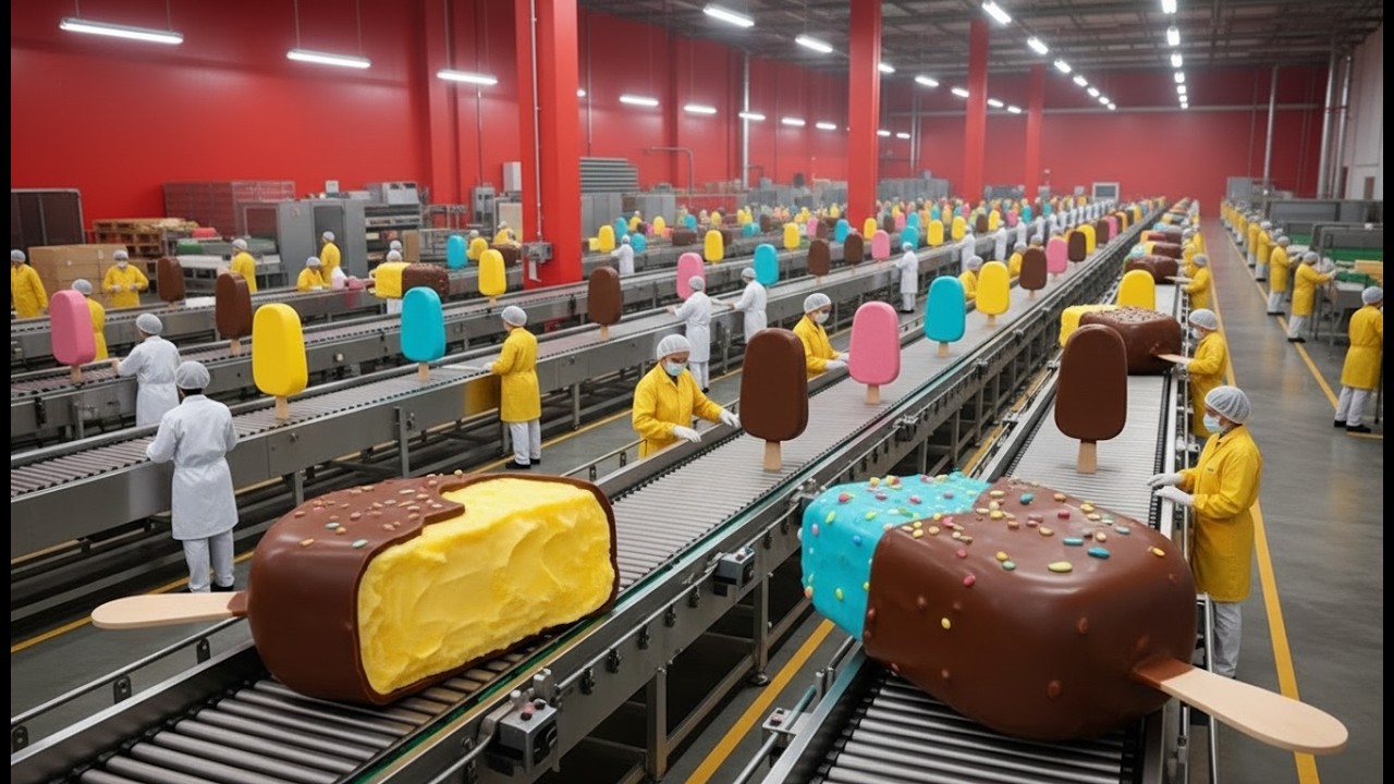 Inside the World's Largest Ice Cream Factory || How to make ice cream in a factory