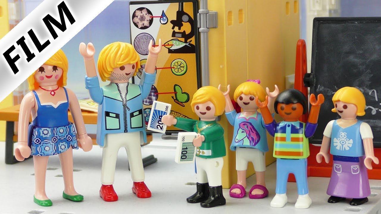 Playmobil Film deutsch | SCHNÖSEL KAUFT GRUNDSCHULE? Luxus Schule für Playmobil City | Familie Vogel