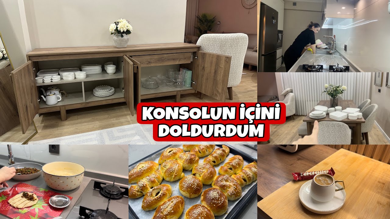 KIYMALI MAYALI POĞAÇA CANIM İSTEDİ✅SONUNDA KONSOLUMUN İÇİNİ YERLEŞTİRDİ 😀FAZLA DOLDURMADIM👍KAHVALTIM