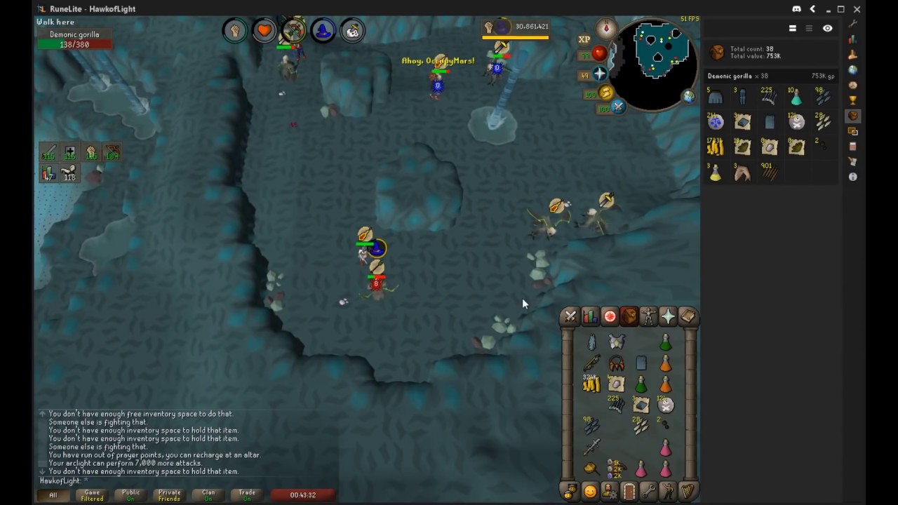 1 Hour of Demonic Gorillas - 70+ Kills/hr (4m+ gp/hr)