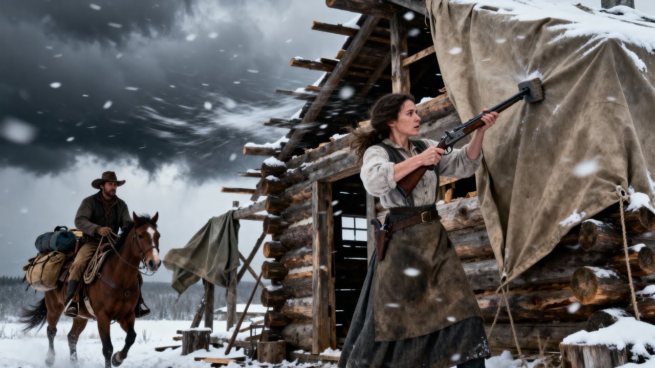She Was Building Her Cabin One Log at a Time—Cowboy Watching Was a Widower Longing for a Family…