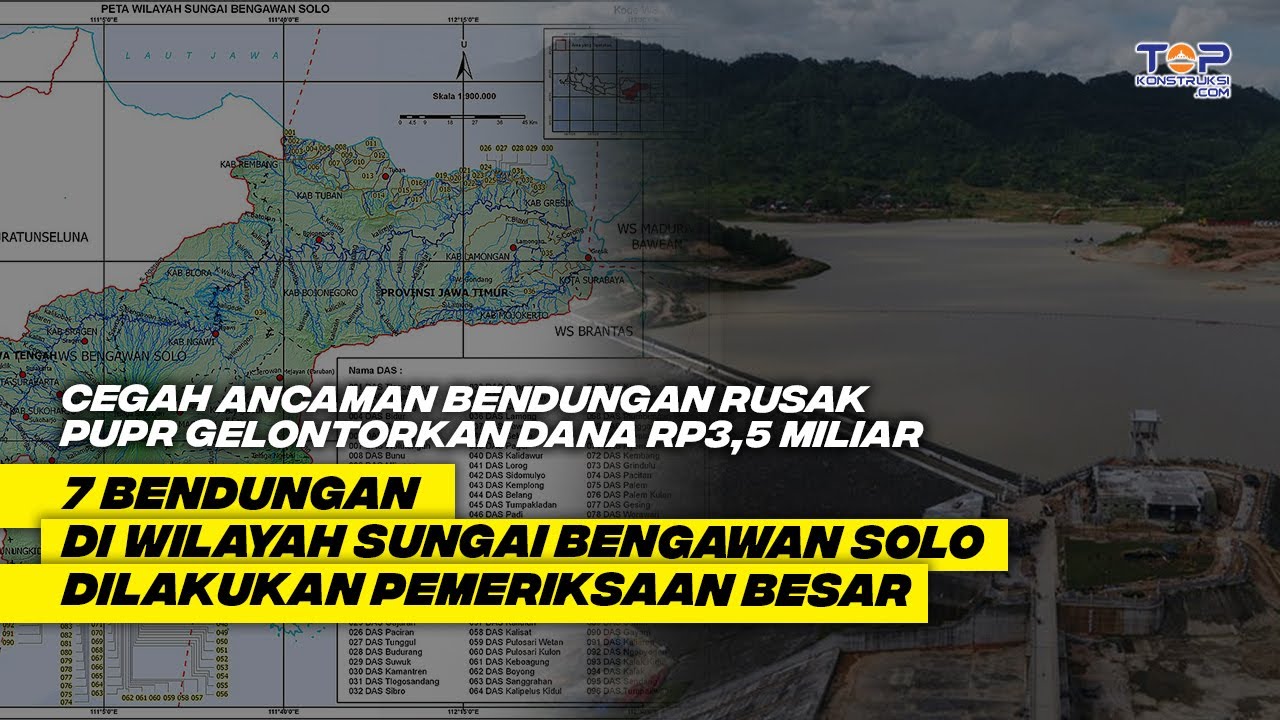 PUPR Anggarkan Rp 3,5 M, Lakukan Pemeriksaan Besar 7 BENDUNGAN Di Wilayah Sungai Bengawan Solo !