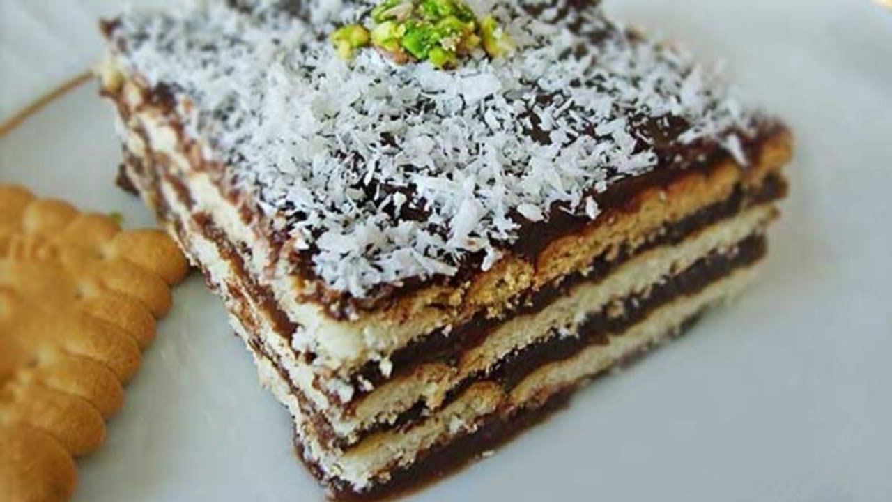 Butterkeks Pudding Kuchen / Butterkekskuchen mit selbstgemachtem Schokopudding / Kalter Hund -NoBake
