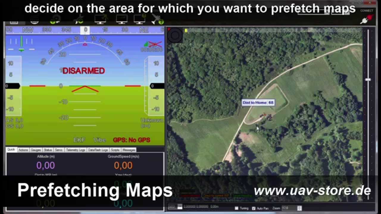 Prefetching Maps in Mission Planner for offline use