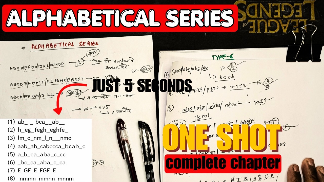 Alphabetical Series Reasoning Tricks 🔥 | SSC, Railway, Banking All Govt Exams 2026 | Fast  Methods