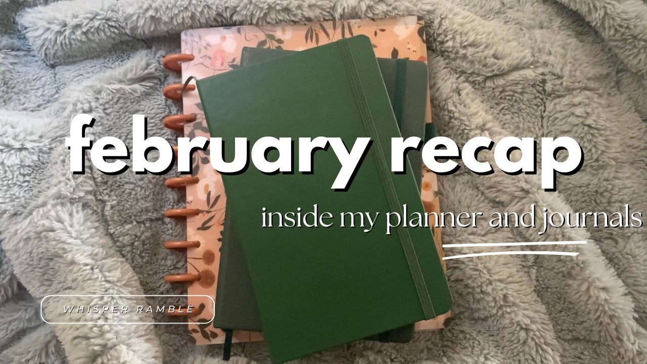 ASMR Whispered Ramble (February 2026 Planner + Journals Update)