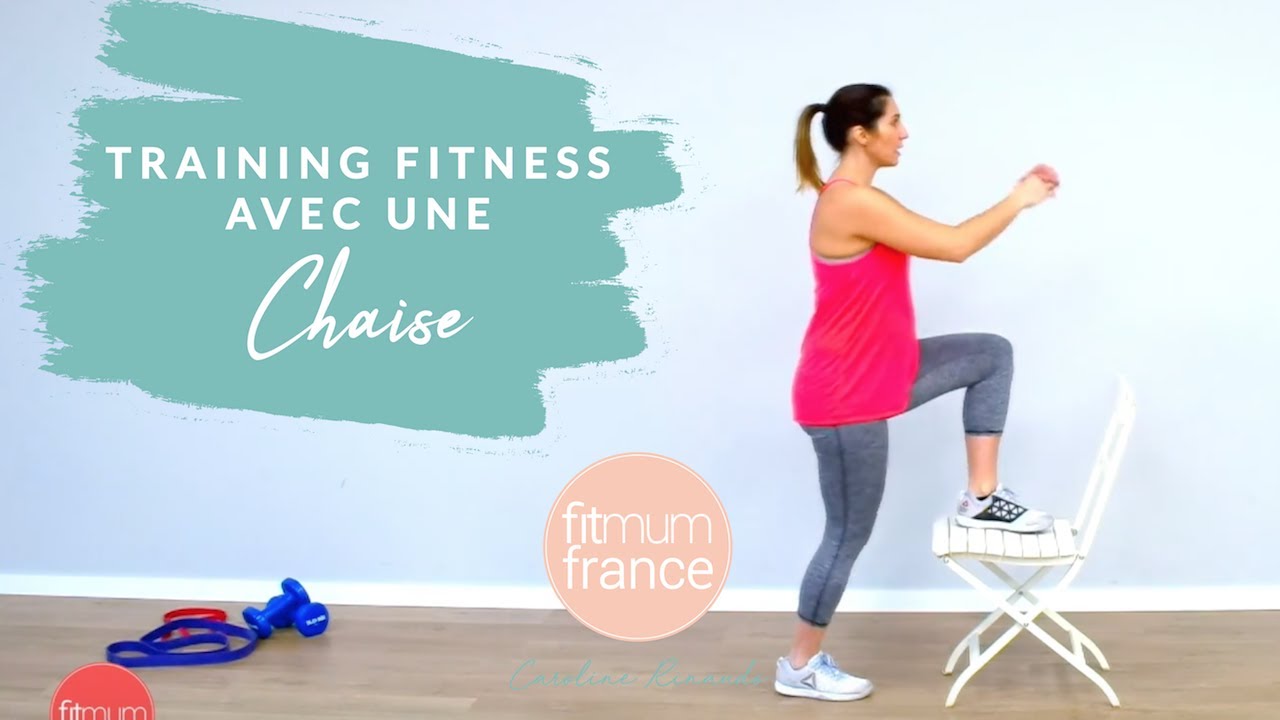 SPORT PENDANT LA GROSSESSE ♥ Training Fitness avec une chaise par FitMumFrance.fr (Full training)