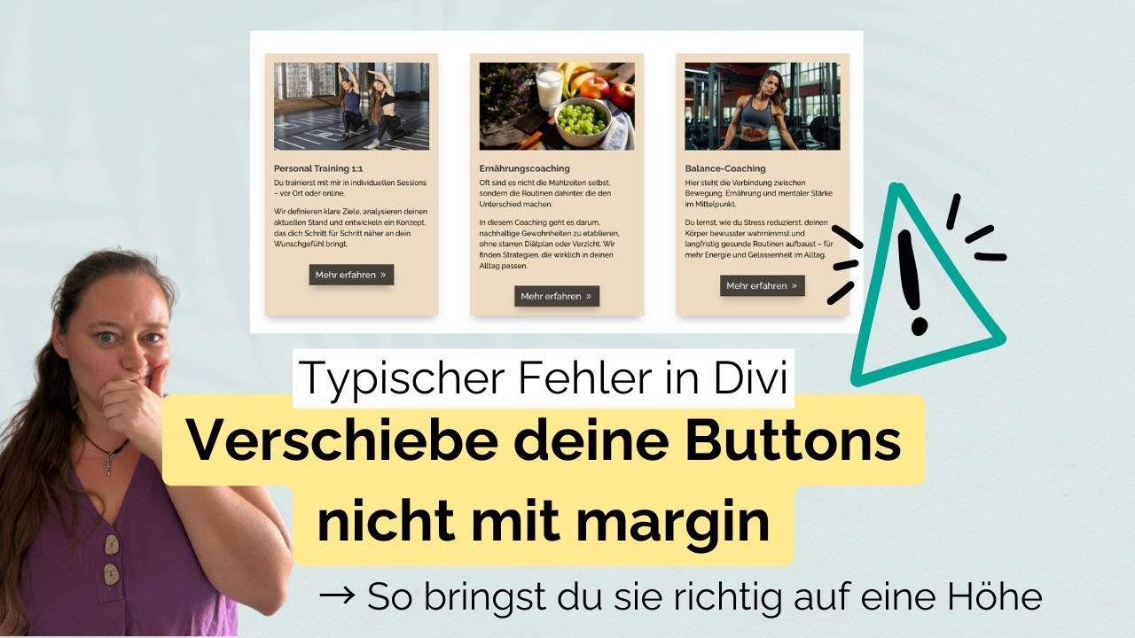Divi Tutorial: Buttons auf gleiche Höhe bringen