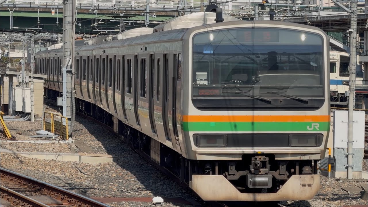 【4K高画質】【E231系U2編成５両  新前橋での車輪転削実施に伴う送り込み回送】E231系1000番台ﾔﾏU2編成（トップナンバー）が大宮駅7番線に停車するシーン（回8520M）2026.2.15