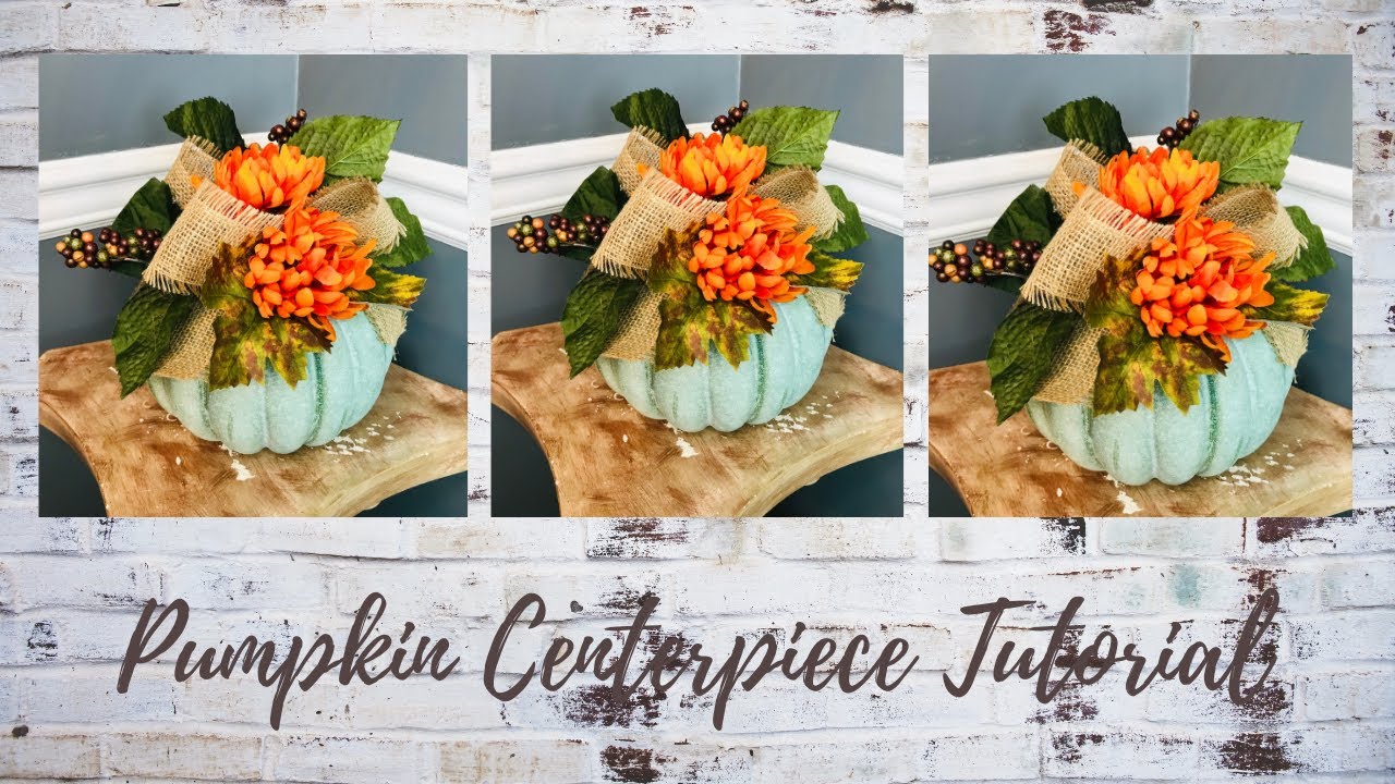 PUMPKIN CENTERPIECE DIY EASY & INEXPENSIVE FALL HOME DECOR🍂🧡🍂