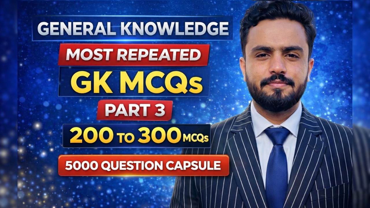 5000 GK MCQs Part 3 | 200–300 Most Repeated General Knowledge Questions | Jobs Preparation