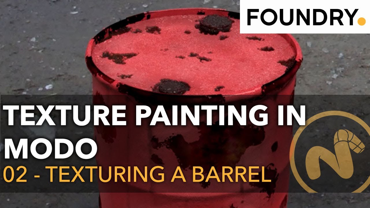 02 - Texturing a Barrel | Texture Painting in Modo
