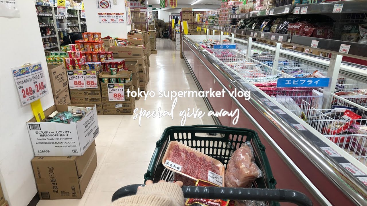 i visited 3 tokyo supermarket vlog | 100 subs give away!!! 🎉  | turn on captions for the prices!