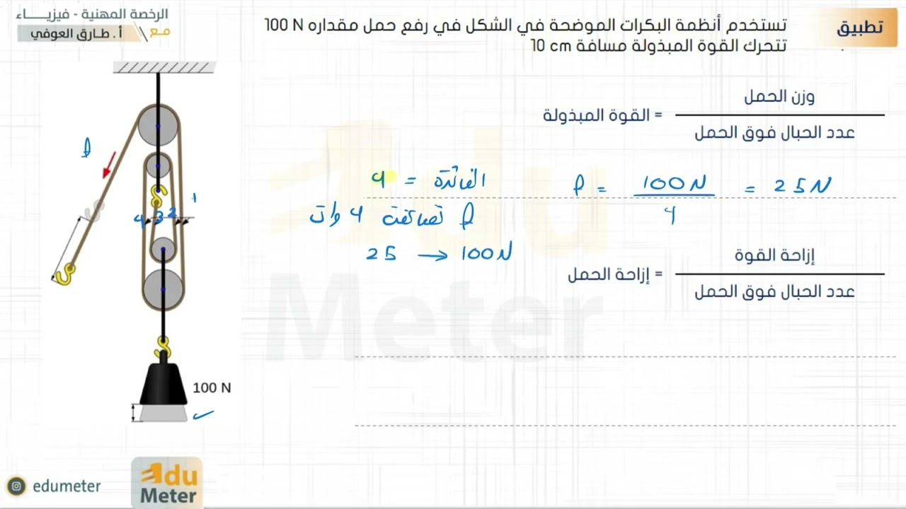 كورس الرخصة : المعيار  5 : البكرات