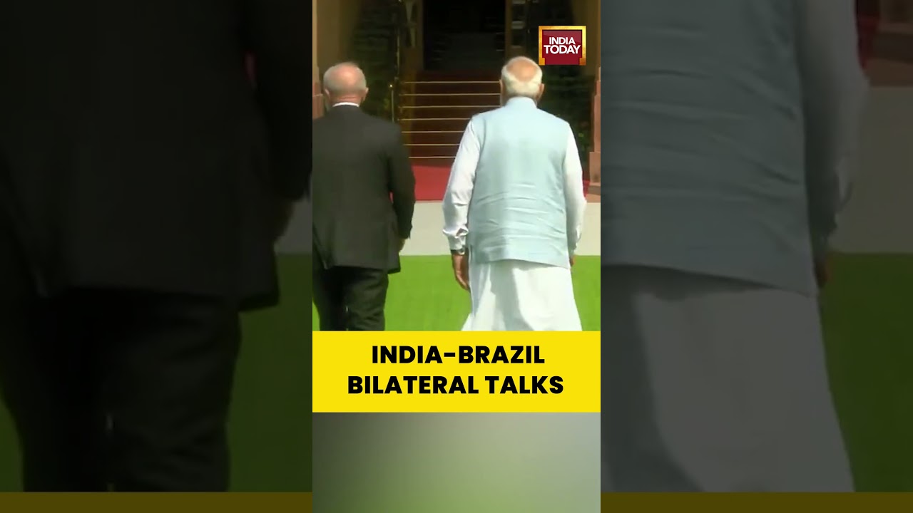 PM Modi Holds Bilateral Talks with Brazilian President Lula da Silva at Hyderabad House, Delhi