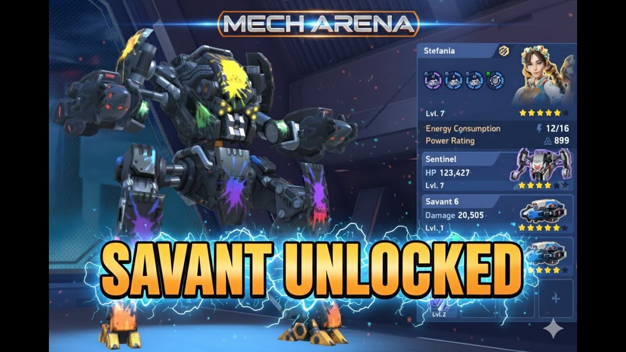 One Click Many Hits Weapon Savant 6 Unlocked |  Mech Arena Battles