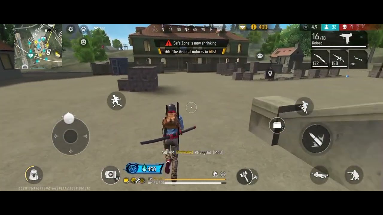 free fire br ranked match but unlucky at the end 