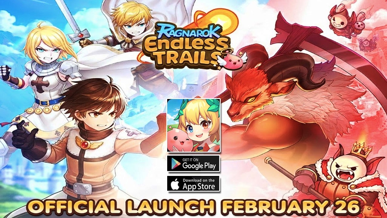 Ragnarok Endless Trails Gameplay - Official Launch February 26 | RPG Android iOS