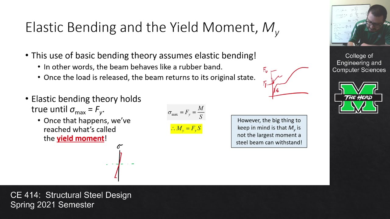 CE 414 Lecture 31a: Flexural Theory & Plastic Section Moduli (2021.04.02)