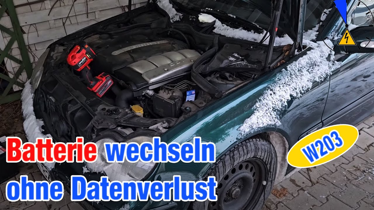 Autobatterie W203 wechseln ohne Datenverlust Mercedes C Klasse