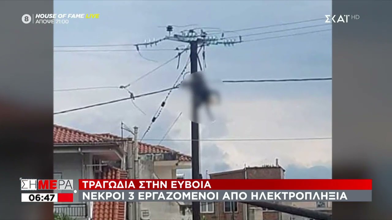 Τραγωδία στην Εύβοια - Νεκροί 3 εργαζόμενοι από ηλεκτροπληξία | Σήμερα | 02/04/2021