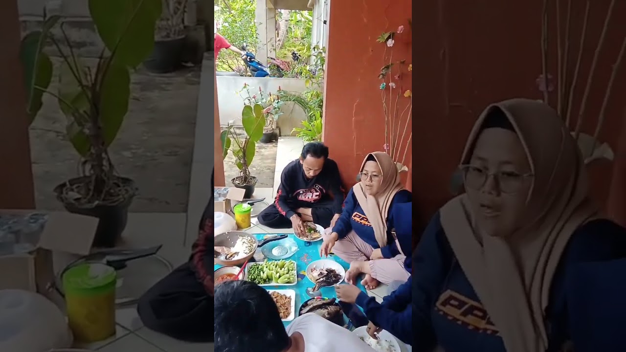 tradisi makan munggahan bersama Prangkat Desa