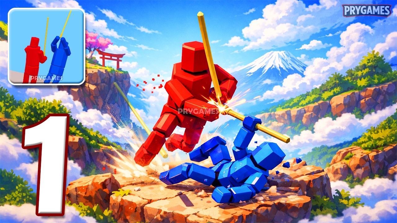 Bushi Fight - Gameplay Walkthrough Part 1 - Bushi Ragdoll Fight (Android, iOS)
