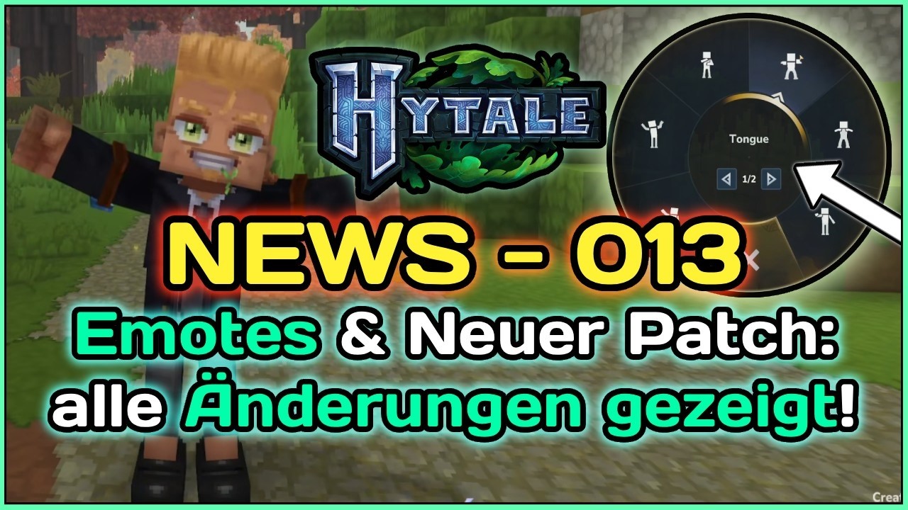 Hytale News: Neuer Patch - Emote Wheel, Revolve Tool & riesiger Performance-Schub! (alle Änderungen)