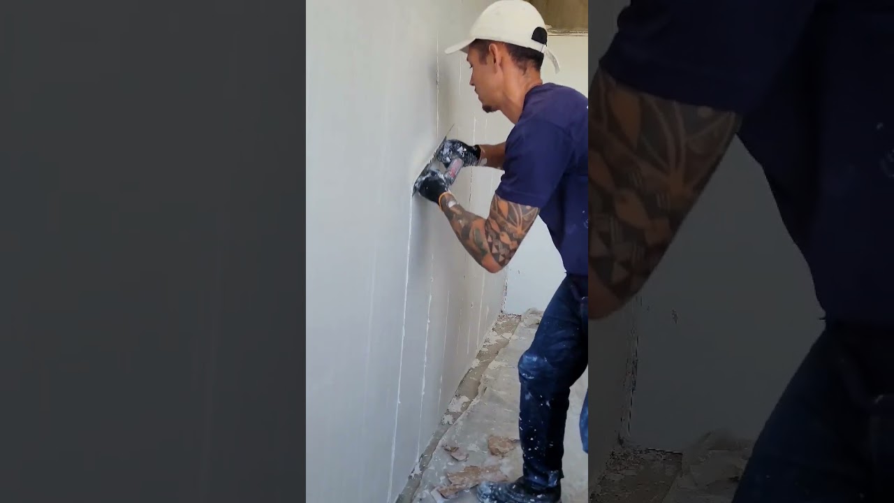 Chama no gesso liso 👊🏻🚀🙏🏻 #gesso #gesseiro #gessoliso #obra #revestimento