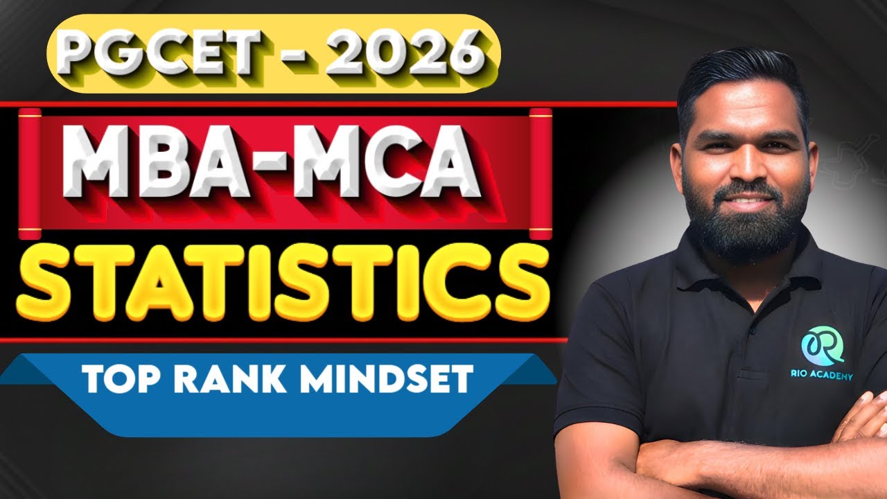 PGCET - MBA / MCA 2026 | STATISTICS  TOP RANK MINDSET | #pgcetexam2026