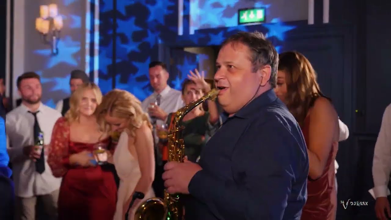 DJ&SAX DJ-V Mr V On Sax playing Mambo No. 5 on the Wedding Party