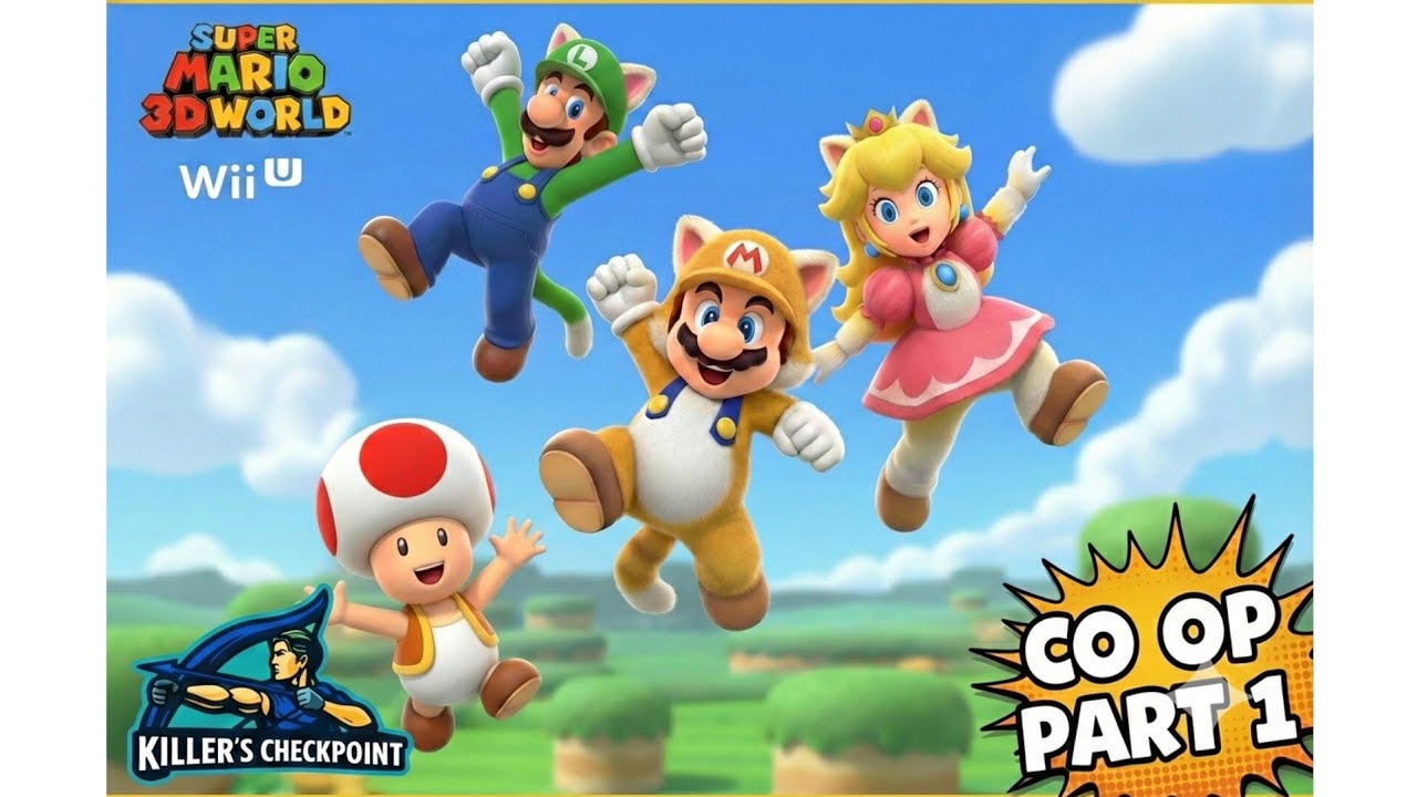 Super Mario 3d World Co OP Live Game play part 1