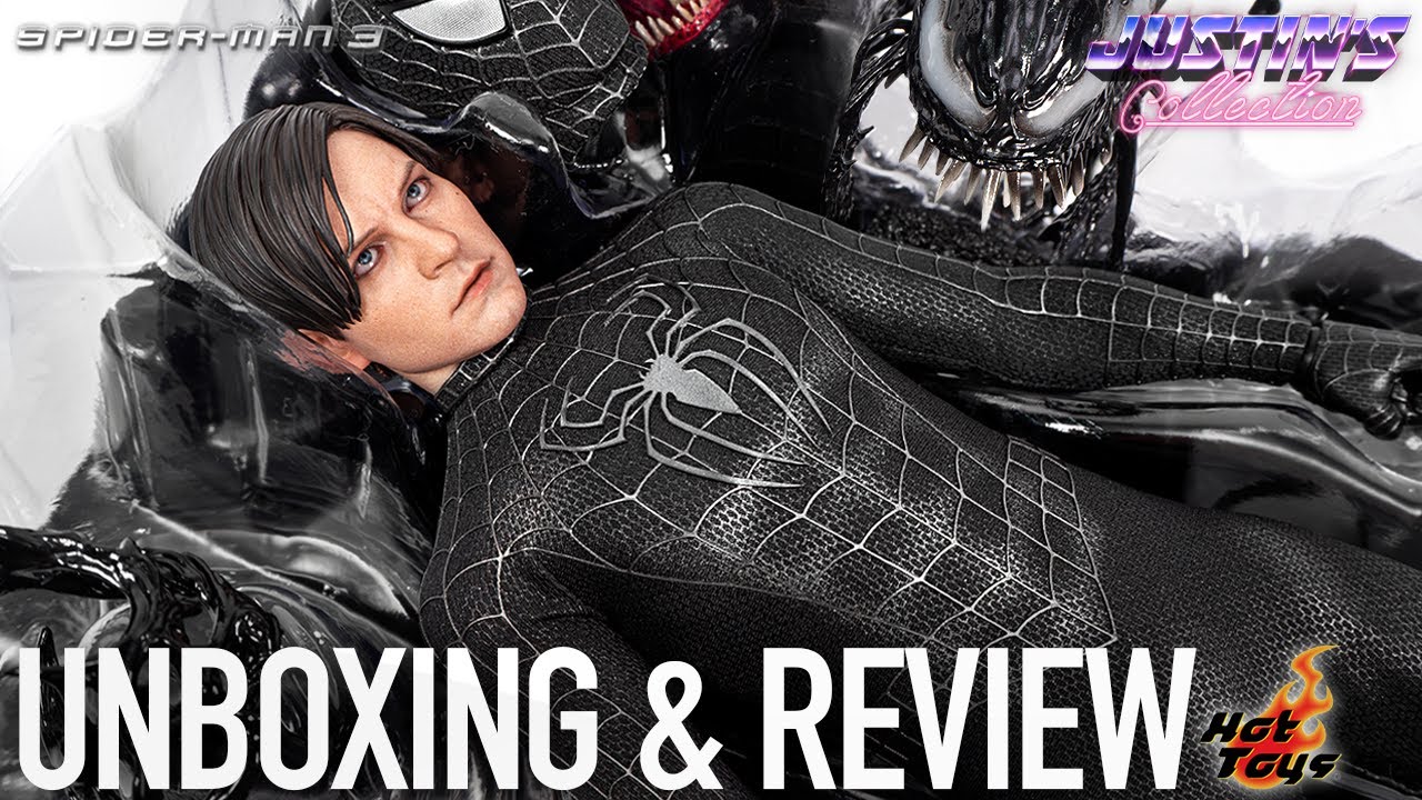 Hot Toys Black Suit Spider-Man 3 Unboxing & Review