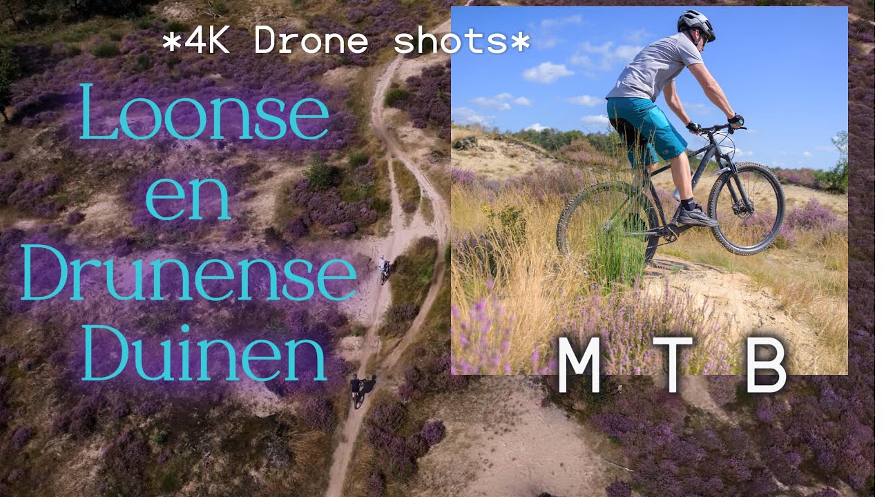 MTB Drunen || 4K Drone shots || Paarse heide || Loonse & Drunense Duinen