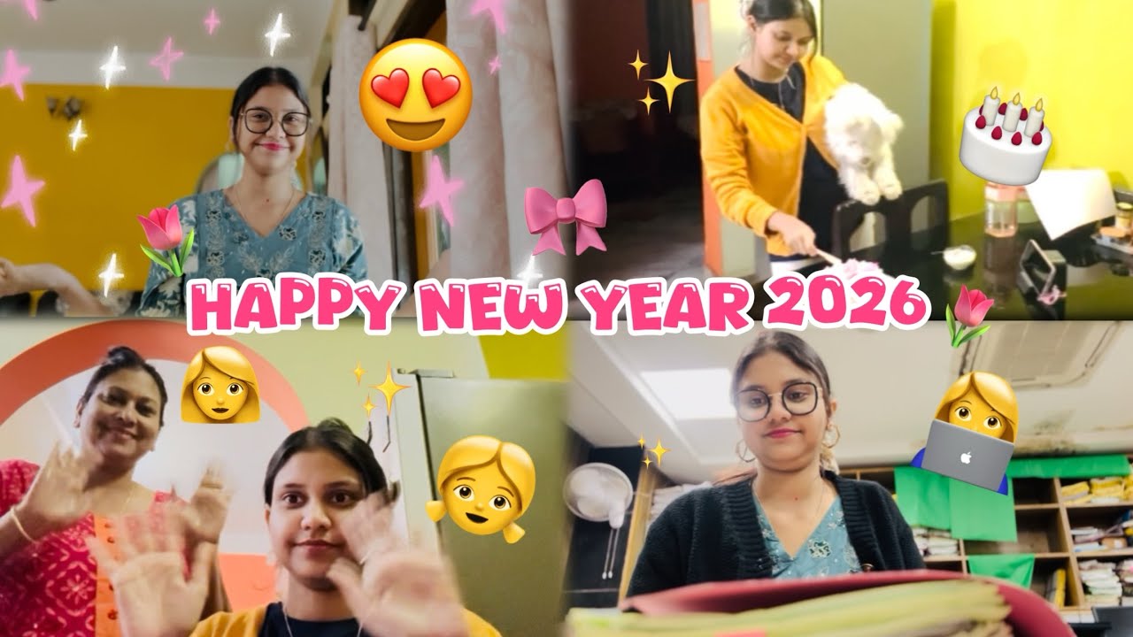 New Year 2026 Celebration 🎉 | Office Work | Cake Cutting | Cooking at Home | Sign Language Vlog 